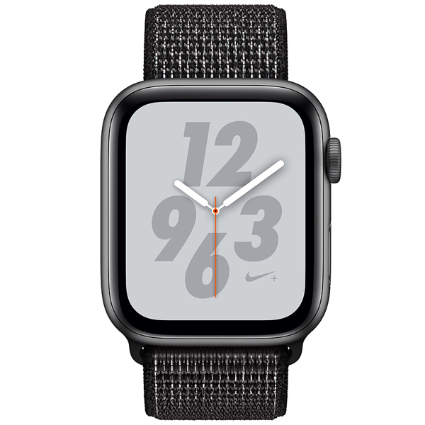 عکس ساعت اپل سری 4 نایکی پلاس Apple Watch Series 4 Nike+ Cellular Space Gray Aluminum Case with Black Nike Sport Loop 44mm، عکس ساعت اپل سری 4 نایکی پلاس سلولار بدنه آلومینیوم خاکستری و بند مشکی نایکی اسپرت لوپ 44 میلیمتر
