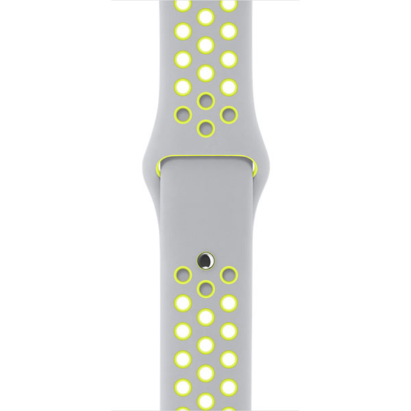 گالری ساعت اپل سری 2 نایکی پلاس Apple Watch Series 2 Nike+ Space Silver Aluminum Case Flat Silver/Volt Nike Sport Band 38mm، گالری ساعت اپل سری 2 نایکی پلاس بدنه آلومینیوم نقره ای بند اسپرت نایکی نقره ای 38 میلیمتر