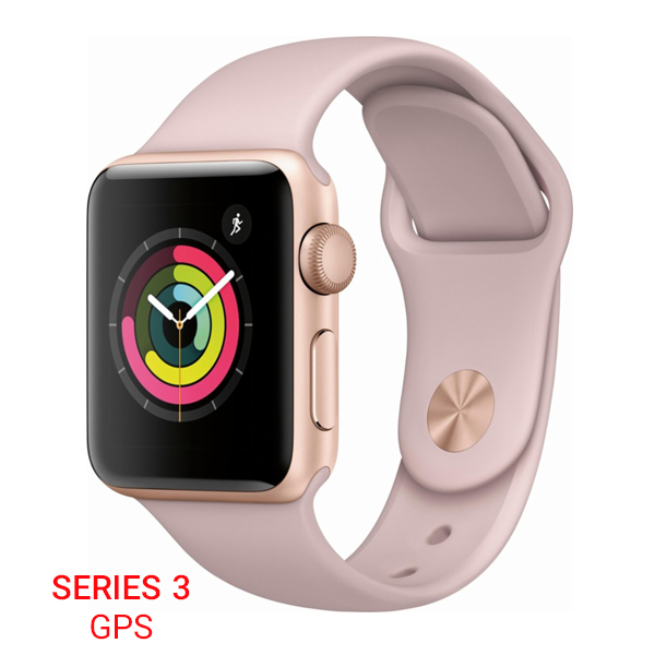 تصاویر ساعت اپل سری 3 جی پی اس بدنه آلومینیومی طلایی با بند صورتی اسپرت 38 میلیمتر، تصاویر Apple Watch Series 3 GPS Gold Aluminum Case with Pink Sand Sport Band 38mm