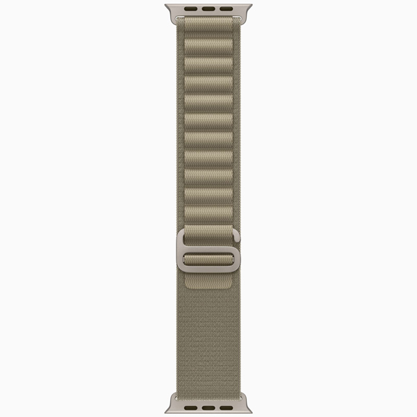 آلبوم ساعت اپل اولترا 2 بدنه تیتانیوم و بند آلپاین زیتونی، آلبوم Apple Watch Ultra 2 Titanium Case with Olive Alpine Loop