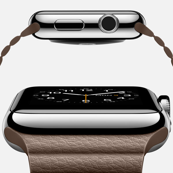 عکس ساعت اپل Apple Watch Watch Stainless Steel Case Light Brown Leather loop 42mm، عکس ساعت اپل بدنه استیل بند قهوه ای چرم لوپ 42 میلیمتر