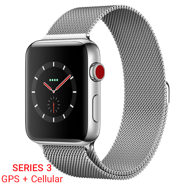 تصاویر ساعت اپل سری 3 سلولار بدنه استیل با بند استیل میلان 38 میلیمتر، تصاویر Apple Watch Series 3 Cellular Stainless Steel Case with Milanese Loop 38mm
