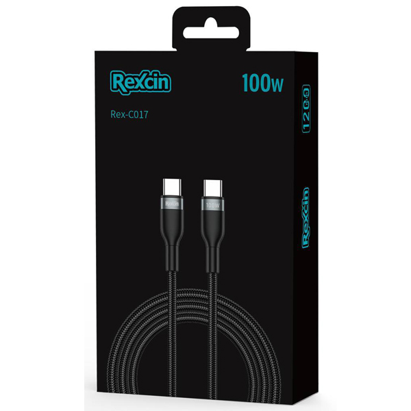 گالری کابل شارژ تایپ سی رکسین مدل Rex-C017، گالری Rexcin USB-C to USB-C Cable Rex-C017