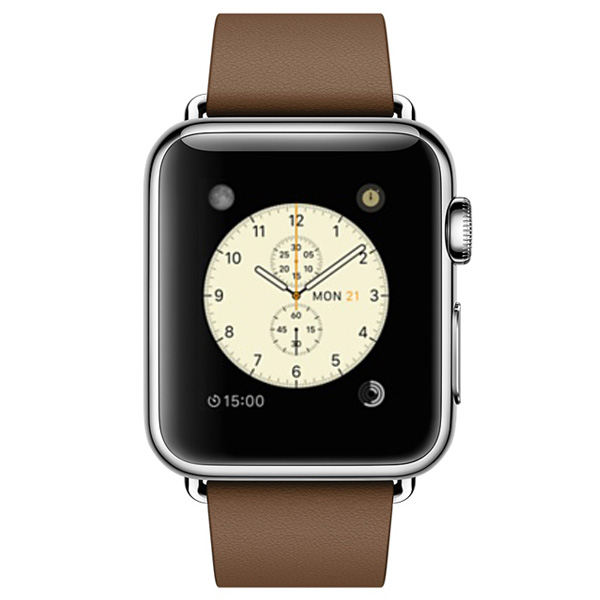گالری ساعت اپل بدنه استیل بند قهوه ای سگک مدرن 38 میلیمتر، گالری Apple Watch Watch Stainless Steel Case Brown Modern Buckle 38mm