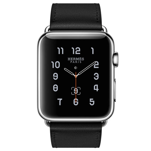 گالری ساعت اپل هرمس تک دور 38 میلیمتر بدنه استیل و بند چرمی نویر مشکی، گالری Apple Watch Hermes Single Tour 38 mm Black Noir Leather Band