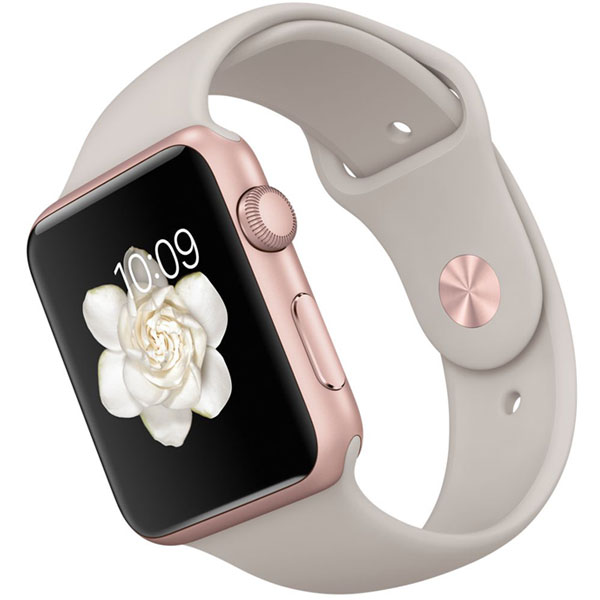 تصاویر ساعت اپل بدنه آلومینیوم رزگلد بند اسپرت سنگی 42میلیمتر، تصاویر Apple Watch Watch Rose Gold Aluminum Case Stone Sport Band 42mm