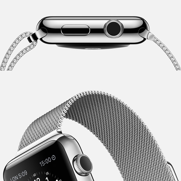 آلبوم ساعت اپل بدنه استیل بند میلان فلزی 38 میلیمتر، آلبوم Apple Watch Watch Stainless Steel Case with Milanese Loop Band 38mm