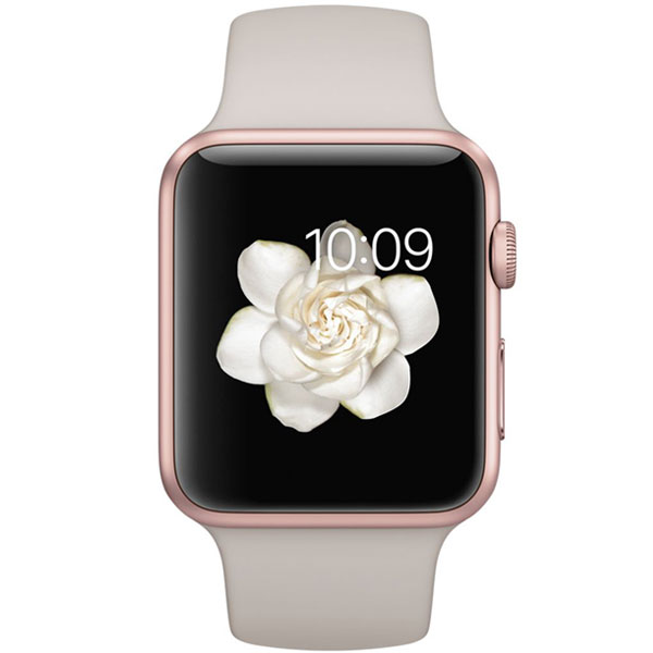 آلبوم ساعت اپل بدنه آلومینیوم رزگلد بند اسپرت سنگی 42میلیمتر، آلبوم Apple Watch Watch Rose Gold Aluminum Case Stone Sport Band 42mm