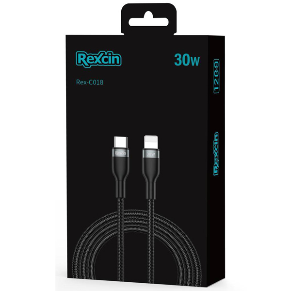 گالری کابل شارژ تایپ سی به لایتنینگ رکسین مدل Rex-C018، گالری Rexcin USB-C to Lightning Cable Rex-C018