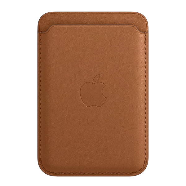 تصاویر کیف چرمی آهن ربایی آیفون رنگ قهوه ای، تصاویر iPhone Leather Wallet with MagSafe Saddle Brown