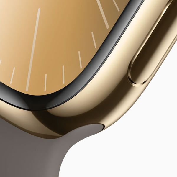 ویدیو ساعت اپل سری 9 سلولار بدنه استیل طلایی و بند استیل میلان طلایی 45 میلیمتر، ویدیو Apple Watch Series 9 Cellular Gold Stainless Steel Case with Gold Milanese Loop 45mm