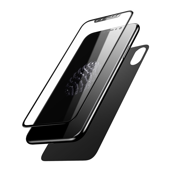 گالری محافظ صفحه پشت و روی آیفون ایکس، گالری iPhone X Full Cover Tempered Glass + Back Cover