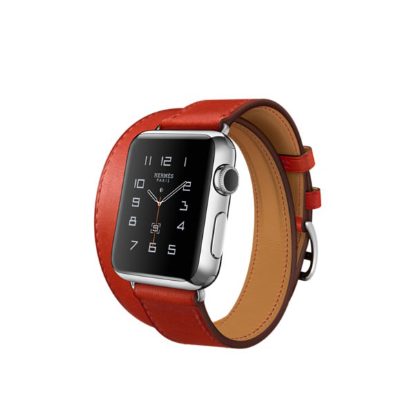 ویدیو ساعت اپل هرمس Apple Watch Hermes Double Tour 38 mm Red Capucine Leather Band، ویدیو ساعت اپل هرمس دو دور 38 میلیمتر بدنه استیل و بند چرمی قرمز