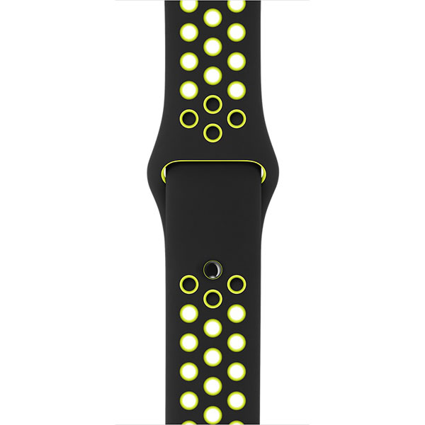 گالری ساعت اپل سری 2 نایکی پلاس Apple Watch Series 2 Nike+ Space Gray Aluminum Case with Black/Volt Nike Sport Band 38mm، گالری ساعت اپل سری 2 نایکی پلاس بدنه آلومینیوم خاکستری بند اسپرت نایکی مشکی 38 میلیمتر