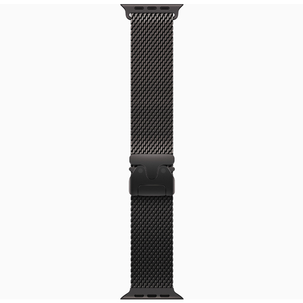 آلبوم ساعت اپل اولترا 3 بدنه تیتانیوم مشکی و بند تیتانیوم میلان مشکی، آلبوم Apple Watch Ultra 3 Black Titanium Case with Black Titanium Milanese Loop