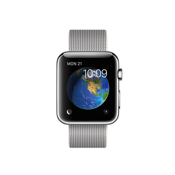 گالری ساعت اپل Apple Watch Watch Stainless Steel Case with Pearl Woven Nylon 42mm، گالری ساعت اپل بدنه استیل بند نایلون صدفی 42 میلیمتر