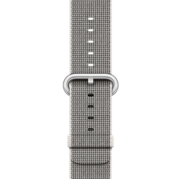 آلبوم ساعت اپل سری 2 بدنه آلومینیوم نقره ای و بند نایلون صدفی 42 میلیمتر، آلبوم Apple Watch Series 2 Silver Aluminum Case with Pearl Woven Nylon Band 42 mm