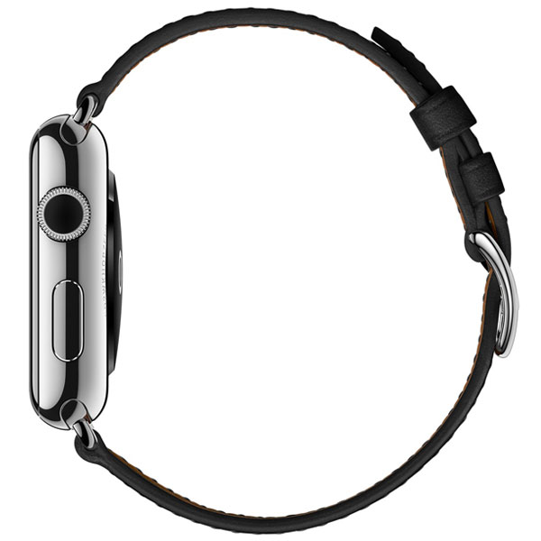 آلبوم ساعت اپل هرمس Apple Watch Hermes Single Tour 38 mm Black Noir Leather Band، آلبوم ساعت اپل هرمس تک دور 38 میلیمتر بدنه استیل و بند چرمی نویر مشکی