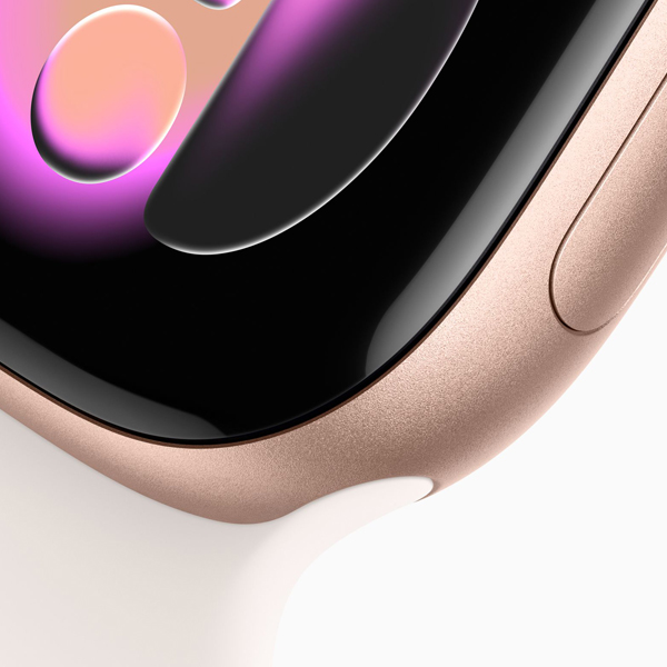 آلبوم ساعت اپل سری 11 رزگلد و بند اسپرت رژگونه روشن 46 میلیمتر، آلبوم Apple Watch Series 11 Rose Gold Aluminum Case with Light Blush Band 46mm