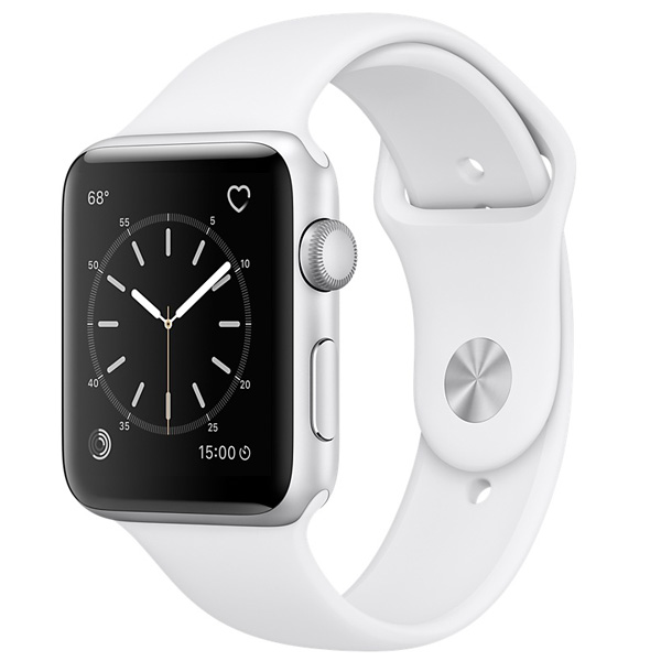 تصاویر ساعت اپل سری 1 بدنه آلومینیوم نقره ای و بند اسپرت سفید 38 میلیمتر، تصاویر Apple Watch Series 1 Silver Aluminum Case with White Sport Band 38mm
