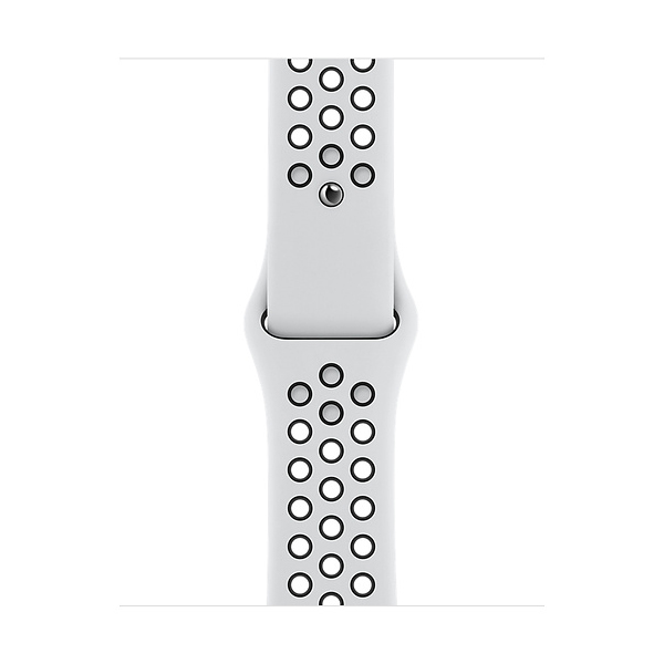 آلبوم ساعت اپل سری 6 نایکی Apple Watch Series 6 Nike Silver Aluminum Case with Pure Platinum/Black Nike Sport Band 40mm، آلبوم ساعت اپل سری 6 نایکی بدنه آلومینیم نقره ای و بند نایکی سفید و مشکی 40 میلیمتر