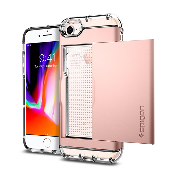 آلبوم iPhone 8/7 Case Spigen Crystal Wallet، آلبوم قاب آیفون 8/7 اسپیژن مدل Crystal Wallet