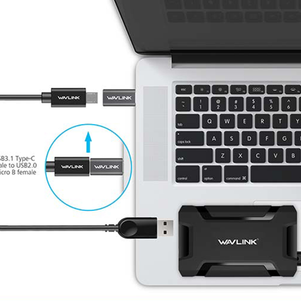 گالری تبدیل یو اس بی سی به یو اس بی ویولینک مدل WL-CAU3C3MB1، گالری Micro USB-C to USB Adapter WavLink WL-CAU3C3MB1