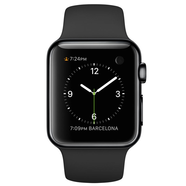 گالری ساعت اپل Apple Watch Watch Black Stainless Steel Case with Black Sport Band 38mm، گالری ساعت اپل بدنه استیل مشکی بند اسپرت مشکی 38 میلیمتر
