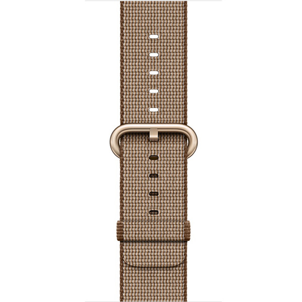 آلبوم ساعت اپل سری 2 Apple Watch Series 2 Gold Aluminum Case Toasted Coffee/Caramel Woven Nylon 42 mm، آلبوم ساعت اپل سری 2 بدنه آلومینیوم طلایی و بند نایلون کافه کارامل 42 میلیمتر