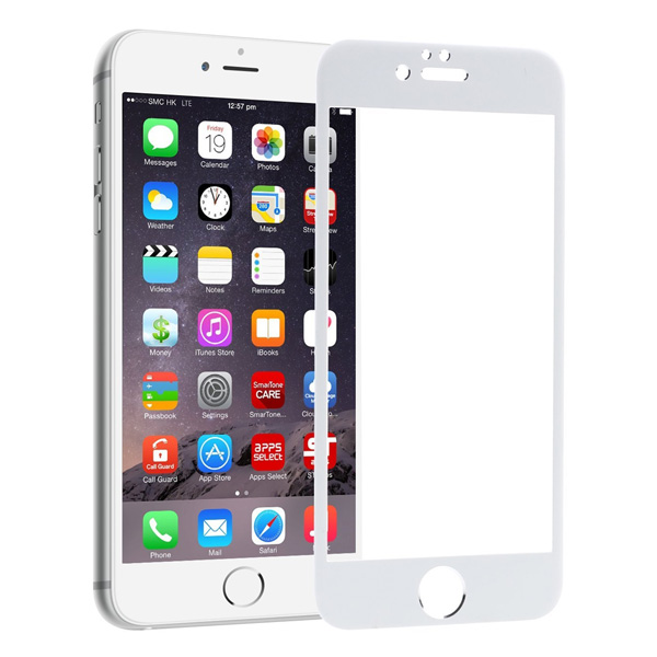 تصاویر محافظ ضد ضربه صفحه نمایش آیفون 7 سفید، تصاویر iPhone 7 Full Cover Tempered Glass White