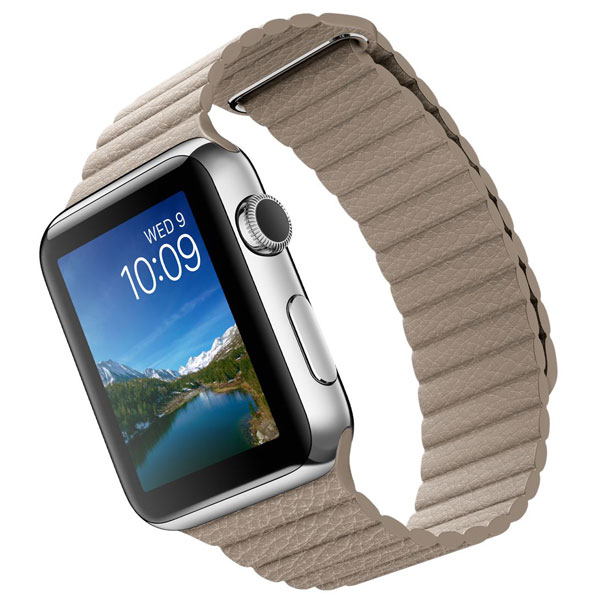 تصاویر ساعت اپل سری 1 اپل واچ 42 میلیمتر بدنه استیل بند چرم سنگی لوپ، تصاویر Apple Watch Series 1 Apple Watch 42mm Stainless Steel Case Stone Leather loop Band