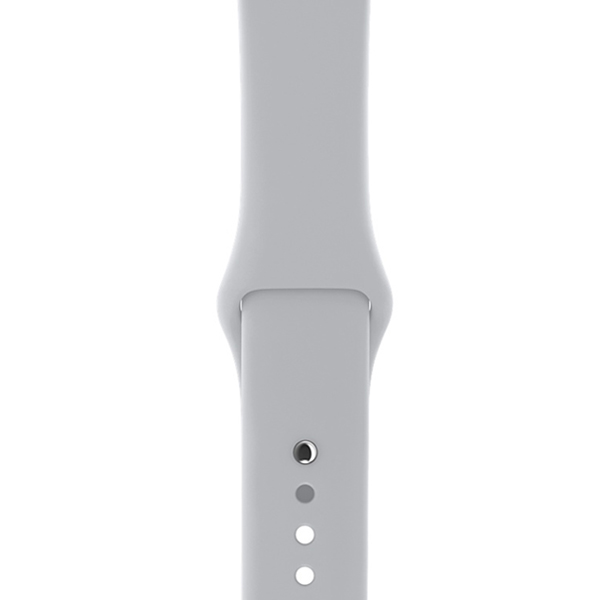 آلبوم ساعت اپل سری 3 سلولار بدنه آلومینیومی نقره ای با بند طوسی اسپرت 38 میلیمتر، آلبوم Apple Watch Series 3 Cellular Silver Aluminum Case with Fog Sport Band 38mm