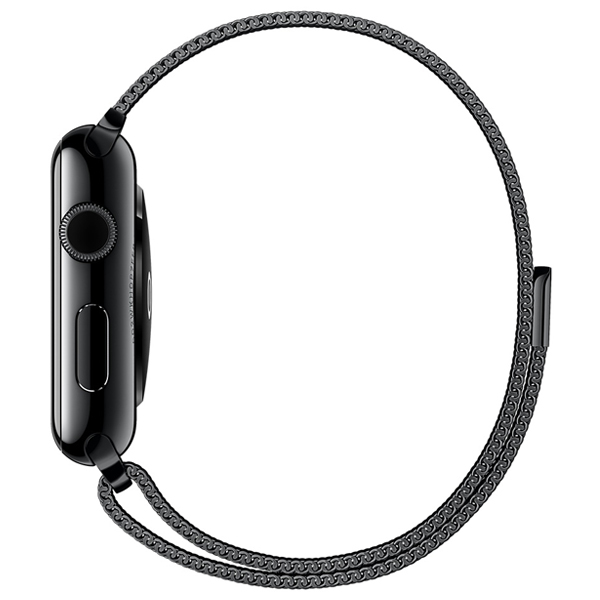 آلبوم ساعت اپل Apple Watch Watch Space Black Stainless Steel Case Black Milanese Loop 38m، آلبوم ساعت اپل بدنه استیل مشکی بند میلان فلزی مشکی 38 میلیمتر
