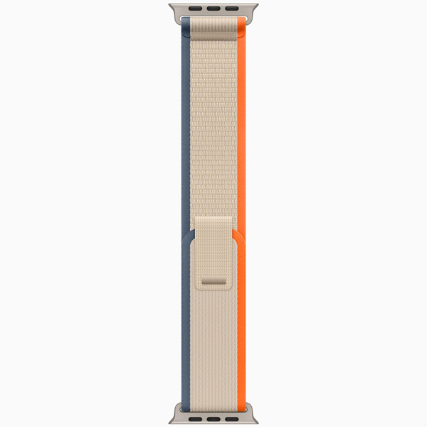 آلبوم ساعت اپل اولترا 2 بدنه تیتانیوم و بند تریل نارنجی/بژ، آلبوم Apple Watch Ultra 2 Titanium Case with Orange/Beige Trail Loop