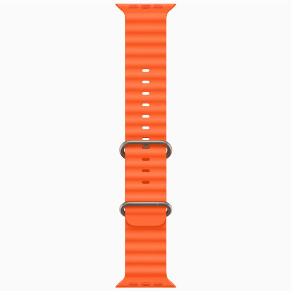 آلبوم ساعت اپل اولترا 2 بدنه تیتانیوم و بند اوشن نارنجی، آلبوم Apple Watch Ultra 2 Titanium Case with Orange Ocean Band