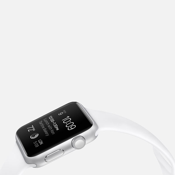 عکس ساعت اپل بدنه آلومینیوم نقره ای بند اسپرت سفید 42 میلیمتر، عکس Apple Watch Watch Silver Aluminum Case White Sport Band 42mm
