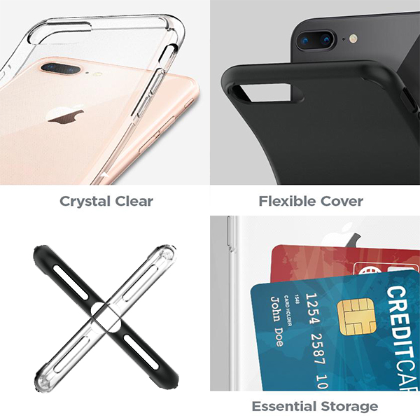 گالری iPhone 8/7 Plus Case Spigen Liquid Crystal (22234)، گالری قاب آیفون 8/7 پلاس اسپیژن مدل Liquid Crystal
