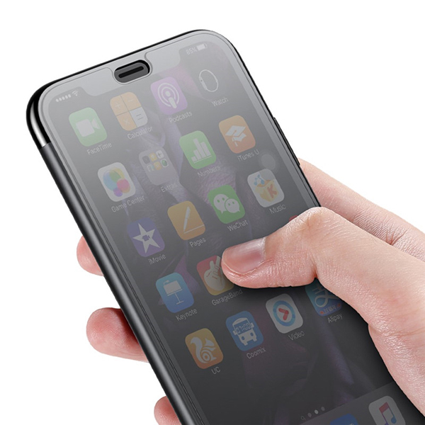 آلبوم Baseus Flip Touchable Case For iPhone X Tempered Glass Cover، آلبوم قاب لمسی بیسوس دارای محافظ صفحه مناسب برای آیفون X و XS