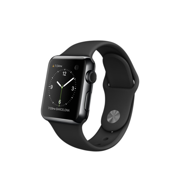 ویدیو ساعت اپل بدنه استیل مشکی بند اسپرت مشکی 38 میلیمتر، ویدیو Apple Watch Watch Black Stainless Steel Case with Black Sport Band 38mm