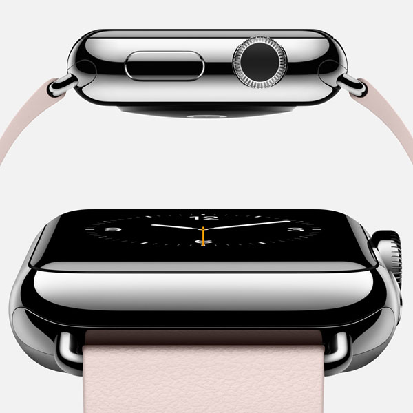 گالری ساعت اپل بدنه استیل بند صورتی سگک مدرن 38 میلیمتر، گالری Apple Watch Watch Stainless Steel Case Soft Pink Modern Buckle 38mm
