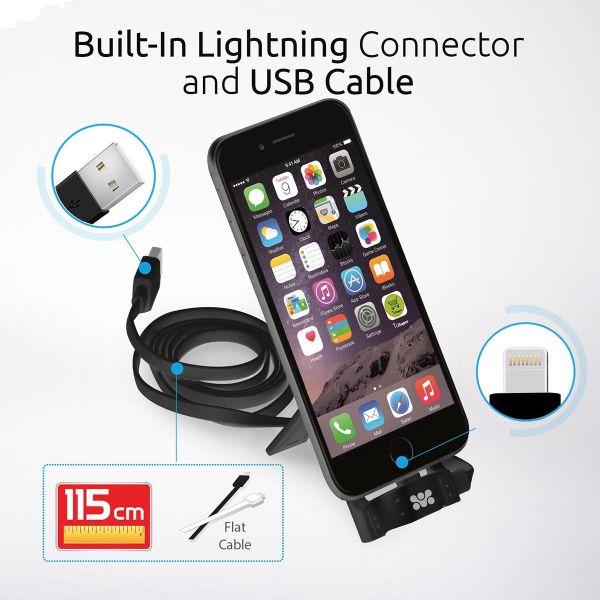 ویدیو استند و کابل شارژ لایتینگ پرومیت مدل Pose-LT، ویدیو iPhone Charge Cable And Stand with Lightning Connector Promate Pose-LT