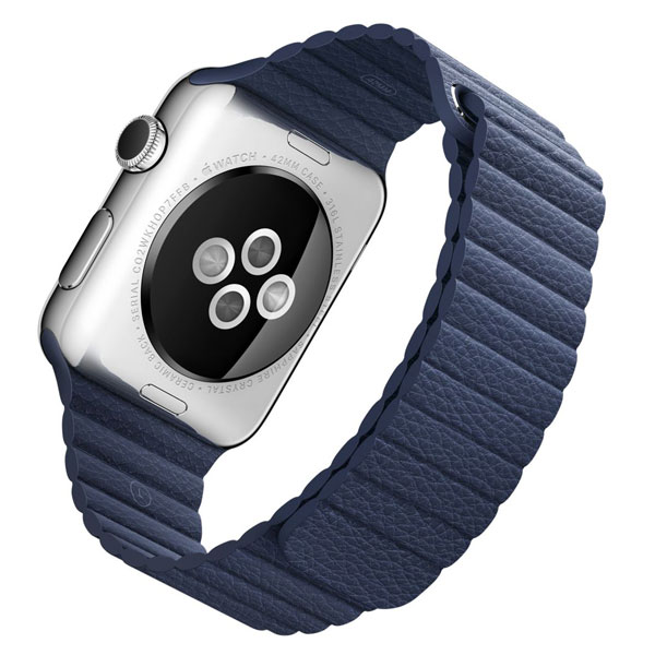 آلبوم ساعت اپل Apple Watch Watch Stainless Steel Case Bright Blue Leather loop 42mm، آلبوم ساعت اپل بدنه استیل بند آبی چرم لوپ 42 میلیمتر