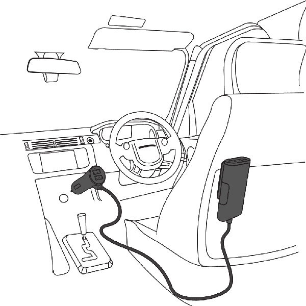 آلبوم شارژر فندکی 7.2 آمپر پرومیت مدل CarHub-4، آلبوم Car Charger 7.2A Quad USB with Dual Port Rear Promate CarHub-4