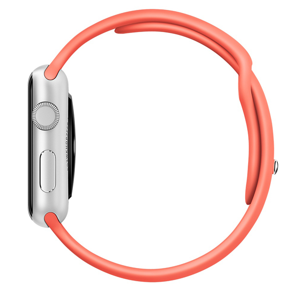 عکس ساعت اپل Apple Watch Watch Silver Aluminum Case Pink Sport Band 42mm، عکس ساعت اپل بدنه آلومینیوم نقره ای بند اسپرت صورتی 42 میلیمتر