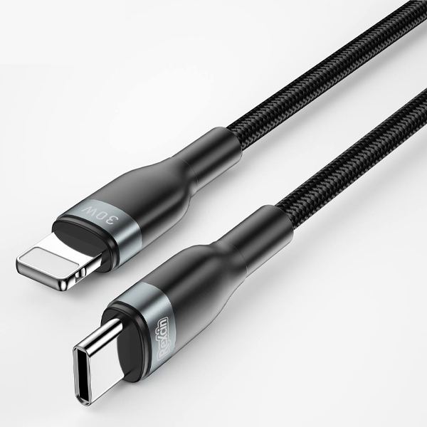 عکس Rexcin USB-C to Lightning Cable Rex-C018، عکس کابل شارژ تایپ سی به لایتنینگ رکسین مدل Rex-C018