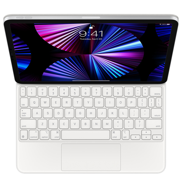 گالری مجیک کیبورد سفید برای آیپد پرو 11 اینچ 2021 و آیپد ایر 4، گالری Magic Keyboard for iPad Pro 11 inch 2021 and iPad Air 4 White