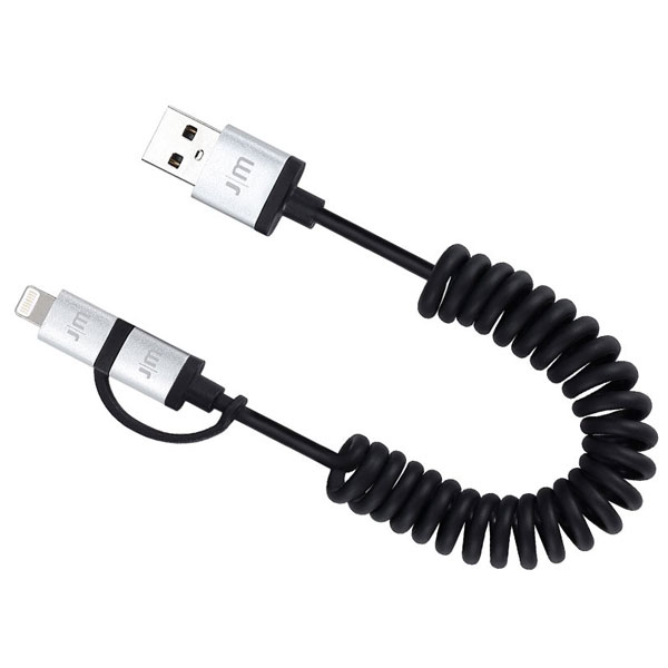 عکس iPhone Cable Just Mobil AluCable Duo Twist dc-189، عکس کابل آیفون جاست موبایل مدل آلو کابل توییست