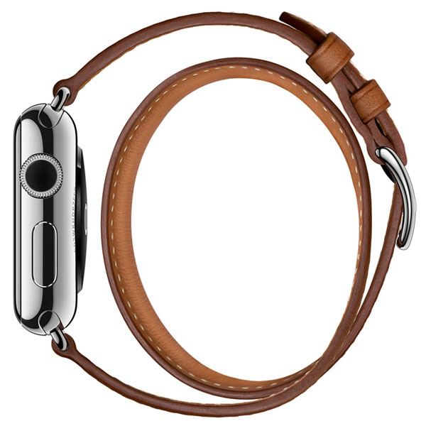 آلبوم ساعت اپل هرمس دو دور 38 میلیمتر بدنه استیل و بند چرمی قهواه ای فاو بارن، آلبوم Apple Watch Hermes Double Tour 38 mm Brown Fauve Barenia Leather Band
