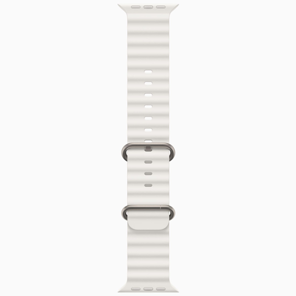 آلبوم ساعت اپل اولترا 2 بدنه تیتانیوم و بند اوشن سفید، آلبوم Apple Watch Ultra 2 Titanium Case with White Ocean Band