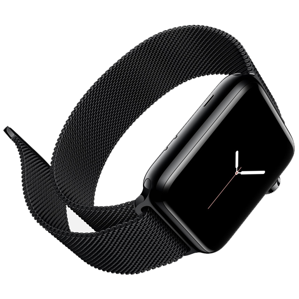 آلبوم ساعت اپل سری 2 بدنه استیل مشکی و بند میلان مشکی 42 میلیمتر، آلبوم Apple Watch Series 2 Space Black Stainless Steel Case Space Black Milanese Loop 42m